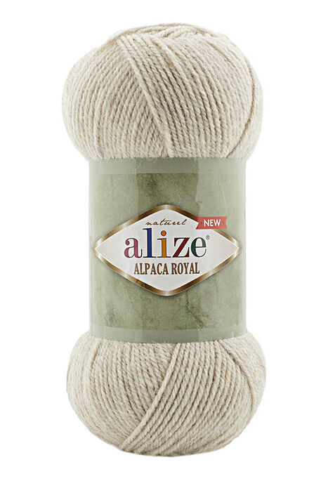 Alize Yarn - ALİZE ALPACA ROYAL NEW 152 Bej Melanj