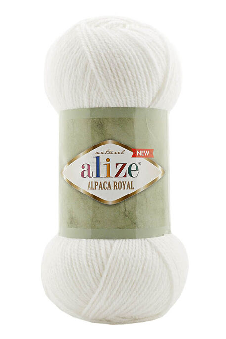 Alize Yarn - ALİZE ALPACA ROYAL NEW 55 Beyaz