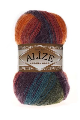 Alize Yarn - ALİZE ANGORA GOLD BATİK YARN 4827