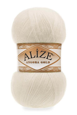 Alize Yarn - ALİZE ANGORA GOLD KNİTTİNG YARN 01 Cream