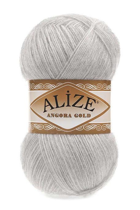 Alize Yarn - ALİZE ANGORA GOLD KNİTTİNG YARN 208 Light Grey Melange