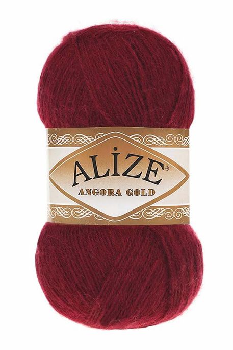 Alize Yarn - ALİZE ANGORA GOLD KNİTTİNG YARN 57 Claret Red