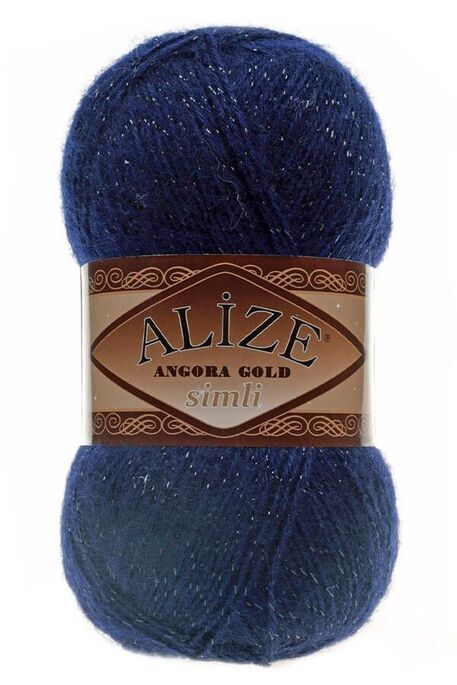 Alize Yarn - ALİZE ANGORA GOLD SİMLİ 58 Lacivert