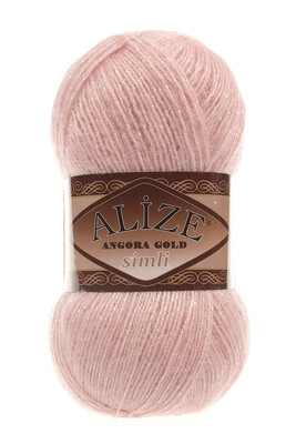 Alize Yarn - ALİZE ANGORA GOLD SİMLİ KNİTTİNG YARN 161 Powder