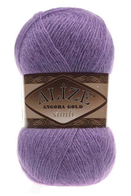 Alize Yarn - ALİZE ANGORA GOLD SİMLİ KNİTTİNG YARN 206 amethyst