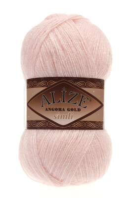 Alize Yarn - ALİZE ANGORA GOLD SİMLİ KNİTTİNG YARN 271 pink pearl