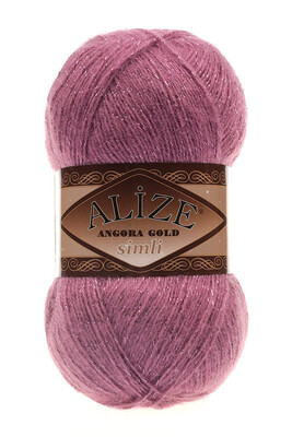 Alize Yarn - ALİZE ANGORA GOLD SİMLİ KNİTTİNG YARN 28 DRIED ROSE