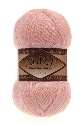 Alize Yarn - ALİZE ANGORA GOLD SİMLİ KNİTTİNG YARN 363 bridal pink