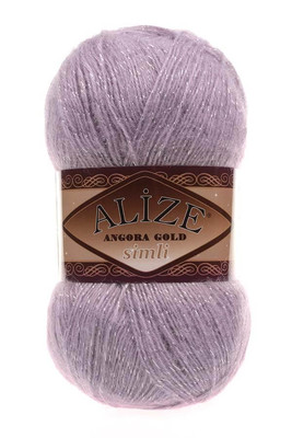 Alize Yarn - ALİZE ANGORA GOLD SİMLİ KNİTTİNG YARN 391 Lilac