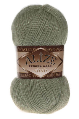 Alize Yarn - ALİZE ANGORA GOLD SİMLİ KNİTTİNG YARN 398 Light Green