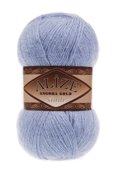 Alize Yarn - ALİZE ANGORA GOLD SİMLİ KNİTTİNG YARN 40 BLUE