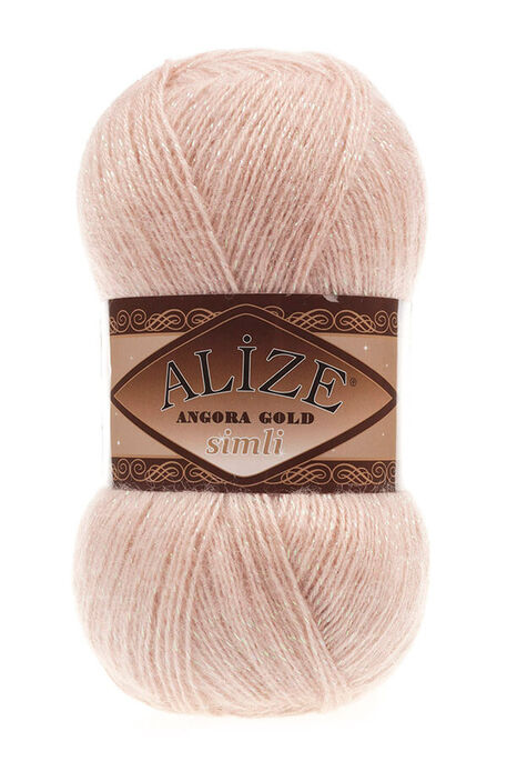 Alize Yarn - ALİZE ANGORA GOLD SİMLİ KNİTTİNG YARN 404 champagne