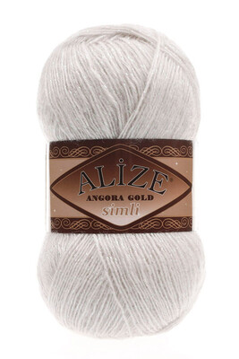 Alize Yarn - ALİZE ANGORA GOLD SİMLİ KNİTTİNG YARN 599 Bone Grey