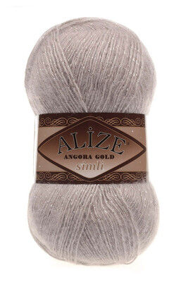 Alize Yarn - ALİZE ANGORA GOLD SİMLİ KNİTTİNG YARN 652 Light Grey