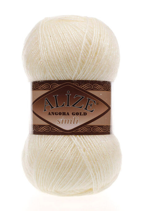 Alize Yarn - ALİZE ANGORA GOLD SİMLİ KNİTTİNG YARN 67 candle light