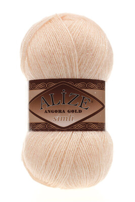 Alize Yarn - ALİZE ANGORA GOLD SİMLİ KNİTTİNG YARN 681 soft peach