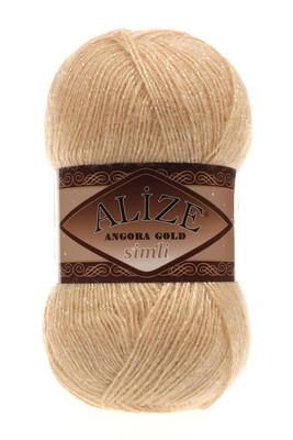 Alize Yarn - ALİZE ANGORA GOLD SİMLİ KNİTTİNG YARN 95 Camel Hair