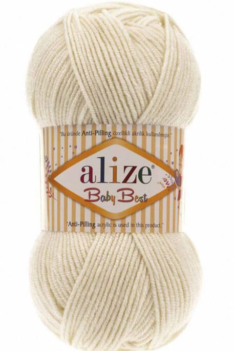 Alize Yarn - ALİZE BABY BEST 62 Açık Krem