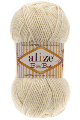 Alize Yarn - ALİZE BABY BEST KNİTTİNG YARN 01 CREAM