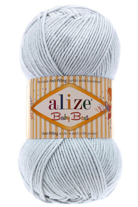 Alize Yarn - ALİZE BABY BEST KNİTTİNG YARN 224 LIGHT GRAY