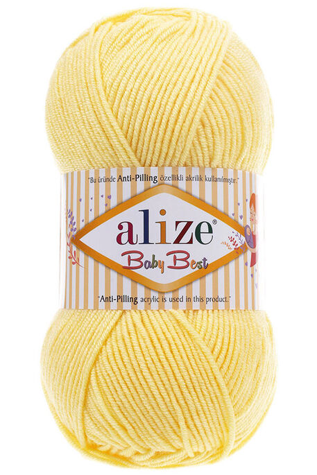 Alize Yarn - ALİZE BABY BEST KNİTTİNG YARN 250 LIGHT YELLOW