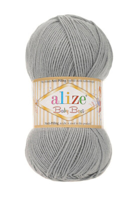 Alize Yarn - ALİZE BABY BEST KNİTTİNG YARN 344 GRAY