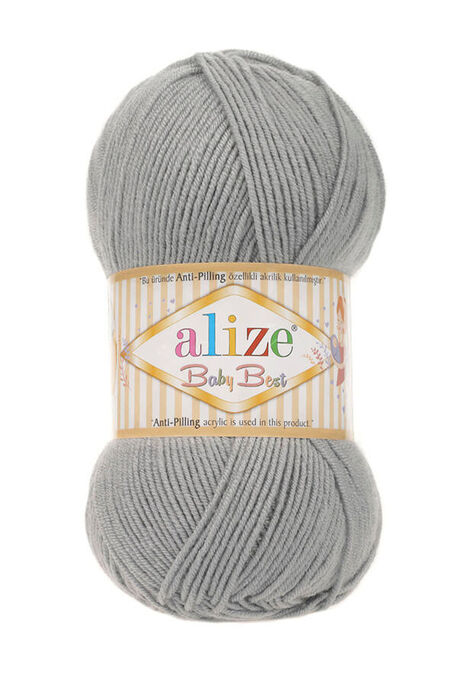 Alize Yarn - ALİZE BABY BEST KNİTTİNG YARN 344 GRAY