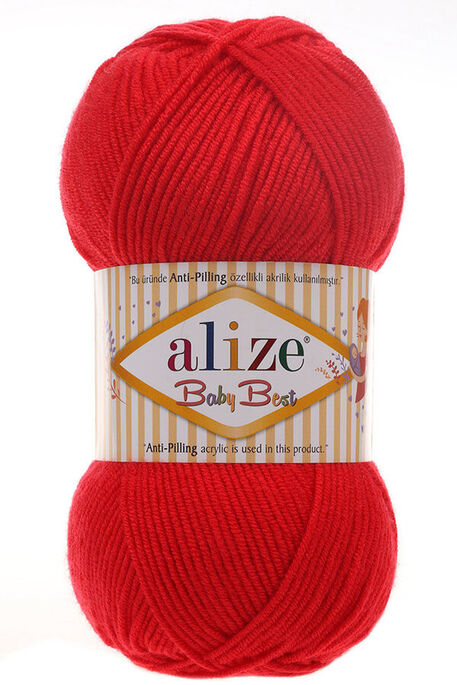 Alize Yarn - ALİZE BABY BEST KNİTTİNG YARN 56 RED