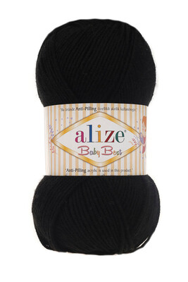 Alize Yarn - ALİZE BABY BEST KNİTTİNG YARN 60 BLACK