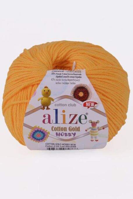 ALİZE - ALİZE COTTON GOLD HOBBY NEW 216 Koyu Sarı