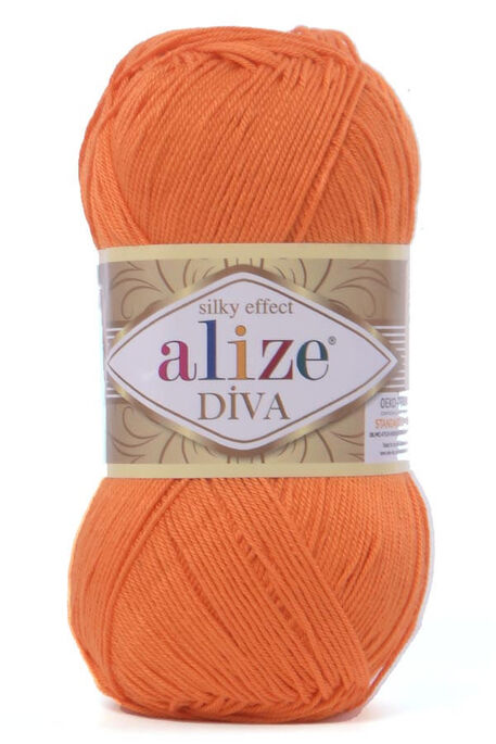 Alize Yarn - ALİZE DİVA 120 Turuncu