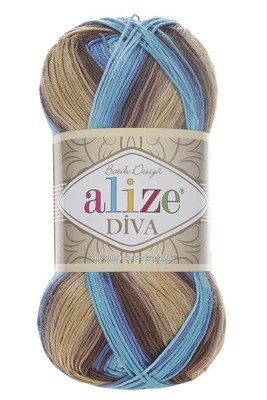 Alize Yarn - ALİZE DİVA BATİK KNİTTİNG YARN 3243