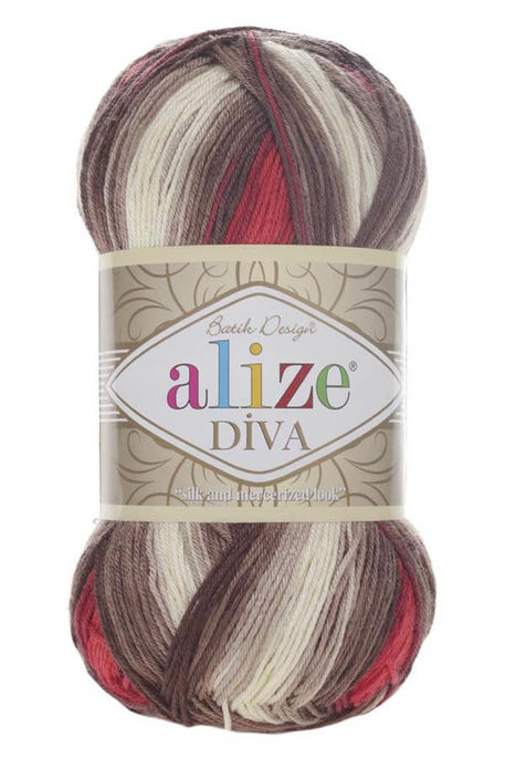 Alize Yarn - ALİZE DİVA BATİK KNİTTİNG YARN 4574