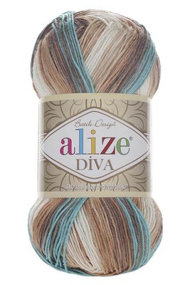 Alize Yarn - ALİZE DİVA BATİK KNİTTİNG YARN 4603