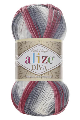 Alize Yarn - ALİZE DİVA BATİK KNİTTİNG YARN 5740