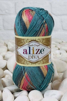 Alize Yarn - ALİZE DİVA BATİK KNİTTİNG YARN 7399