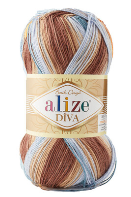 Alize Yarn - ALİZE DİVA BATİK KNİTTİNG YARN 7648