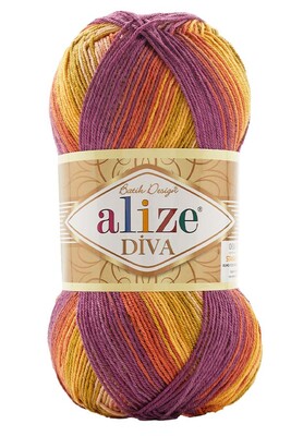 Alize Yarn - ALİZE DİVA BATİK KNİTTİNG YARN 8027