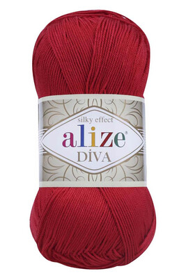 Alize Yarn - ALİZE DİVA KNİTTİNG YARN 106 Red