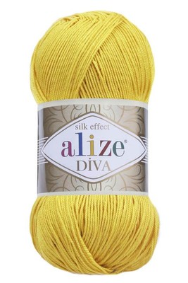 Alize Yarn - ALİZE DİVA KNİTTİNG YARN 110 Yellow