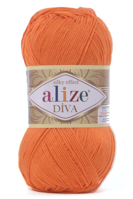 Alize Yarn - ALİZE DİVA KNİTTİNG YARN 120 Orange