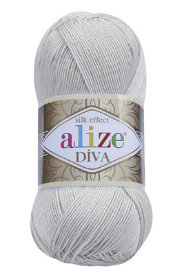 Alize Yarn - ALİZE DİVA KNİTTİNG YARN 168 Light grey