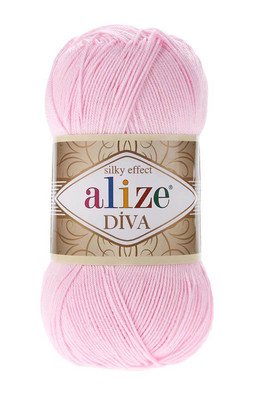 Alize Yarn - ALİZE DİVA KNİTTİNG YARN 185 Baby Pink