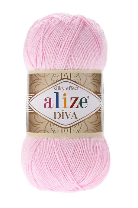 Alize Yarn - ALİZE DİVA KNİTTİNG YARN 185 Baby Pink