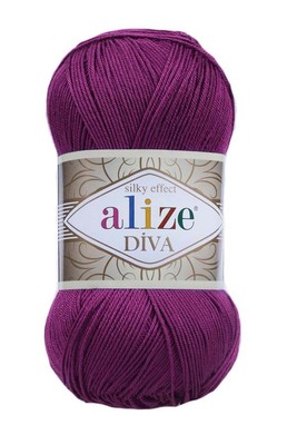 Alize Yarn - ALİZE DİVA KNİTTİNG YARN 297 Damson