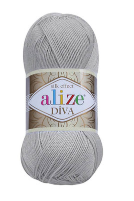 Alize Yarn - ALİZE DİVA KNİTTİNG YARN 355 Grey