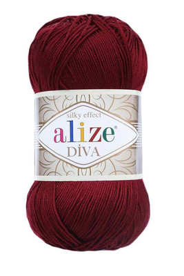 Alize Yarn - ALİZE DİVA KNİTTİNG YARN 57 claret red