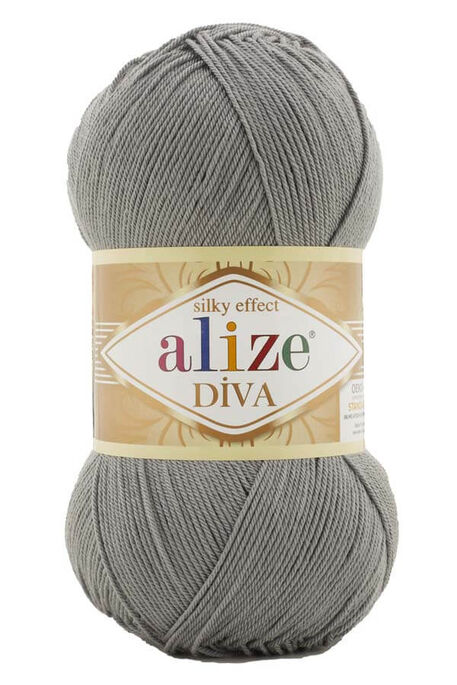 Alize Yarn - ALİZE DİVA KNİTTİNG YARN 87 Medium Gray