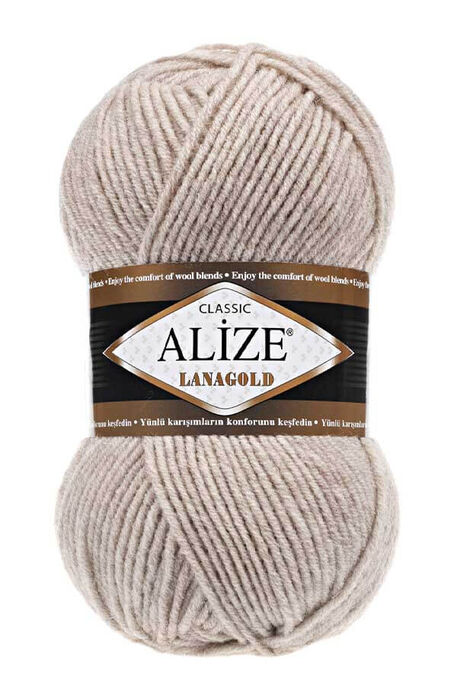 Alize Yarn - ALİZE LANAGOLD 152 Bej Melanj