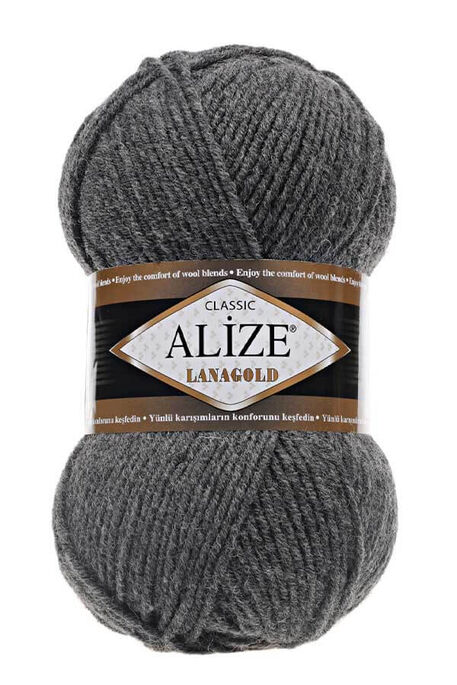 Alize Yarn - ALİZE LANAGOLD 182 Antrasit